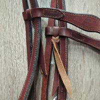 Flat Headstall, laces *like new, stiff, mnr dents & film
