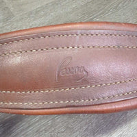 Padded Leather "Overlay" Girth. 1x els *vgc, clean, stained, dented? edge, scuffs, mnr hair, stretched els
