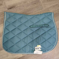 Thick Quilt Jumper Pad, piping *gc, clean, mnr hair, rubs, threads, unstitched, stains, snags, puckers, curled edges, faded
