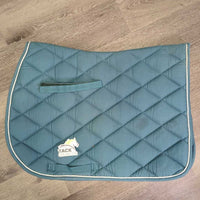 Thick Quilt Jumper Pad, piping *gc, clean, mnr hair, rubs, threads, unstitched, stains, snags, puckers, curled edges, faded
