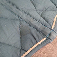 Thick Quilt Jumper Pad, piping *gc, clean, mnr hair, rubs, threads, unstitched, stains, snags, puckers, curled edges, faded
