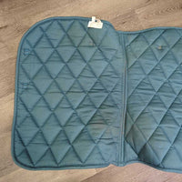 Thick Quilt Jumper Pad, piping *gc, clean, mnr hair, rubs, threads, unstitched, stains, snags, puckers, curled edges, faded
