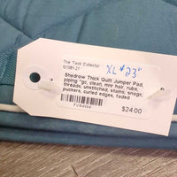 Thick Quilt Jumper Pad, piping *gc, clean, mnr hair, rubs, threads, unstitched, stains, snags, puckers, curled edges, faded
