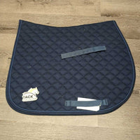 Quilt Jumper Saddle Pad, piping *gc, clean, hairy, mnr rubs
