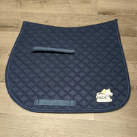 Quilt Jumper Saddle Pad, piping *gc, clean, hairy, mnr rubs

