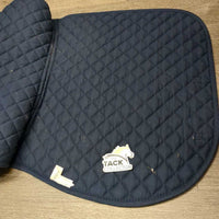 Quilt Jumper Saddle Pad, piping *gc, clean, hairy, mnr rubs

