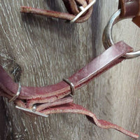 Thick Leather Sidepull Headstall, Rolled Noseband, tag *new, mnr dents & film
