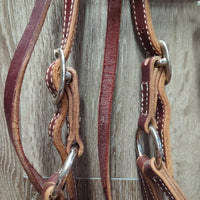 Thick Leather Sidepull Headstall, Rolled Noseband, tag *new, mnr dents & film
