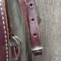 Thick Leather Sidepull Headstall, Rolled Noseband, tag *new, mnr dents & film
