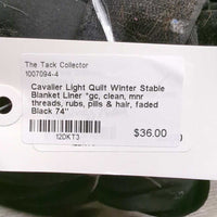 Light Quilt Winter Stable Blanket Liner *gc, clean, mnr threads, rubs, pills & hair, faded
