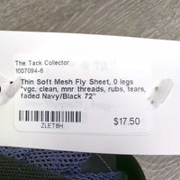 Thin Soft Mesh Fly Sheet, 0 legs *vgc, clean, mnr threads, rubs, tears, faded
