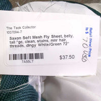 Soft Mesh Fly Sheet, belly, tail *gc, clean, stains, mnr hair, threads, dingy
