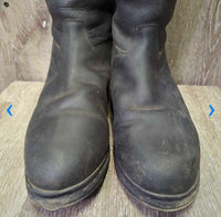 Fleece Lined Tall Winter Riding Boots, Zips *gc, clean & sticky/dirty, clumpy, scuffs, rubs, older
