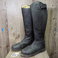 Fleece Lined Tall Winter Riding Boots, Zips *gc, clean & sticky/dirty, clumpy, scuffs, rubs, older
