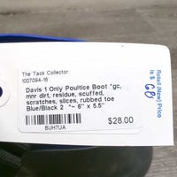 1 Only Poultice Boot *gc, mnr dirt, residue, scuffed, scratches, slices, rubbed toe
