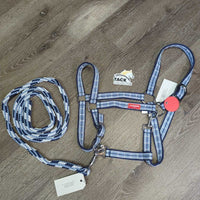 Soft Nylon Halter, adj, snap & Lead Rope *like new
