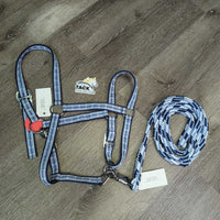 Soft Nylon Halter, adj, snap & Lead Rope *like new
