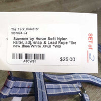 Soft Nylon Halter, adj, snap & Lead Rope *like new
