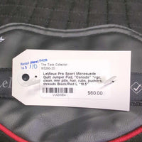 Microsuede Quilt Jumper Pad, "Canada" *vgc, clean, mnr pills, hair, rubs, puckers, threads

