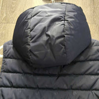 JUNIORS Puffy Vest , Velcro Hood, Zipper *xc/like new
