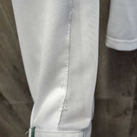 LS Show Sun Shirt, 1/3 Snap Up, Mesh Sleeves *gc, snags, v.crinkled & puckered collar & cuffs
