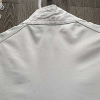 LS Show Sun Shirt, 1/3 Snap Up, Mesh Sleeves *gc, snags, v.crinkled & puckered collar & cuffs
