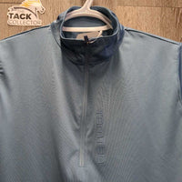 JUNIORS SS Sun Shirt, 1/4 Zip Up, Mesh Pits *vgc, cracked logos
