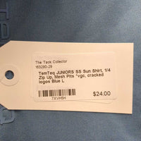 JUNIORS SS Sun Shirt, 1/4 Zip Up, Mesh Pits *vgc, cracked logos
