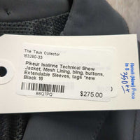 Technical Show Jacket, Mesh Lining, bling, buttons, Extendable Sleeves, tags *new
