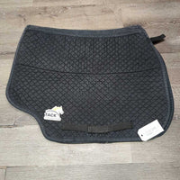 Thick Quilt Jumper Saddle Pad, fleece lined *gc/fair, v.faded, rubs, hair, clean, holey edges
