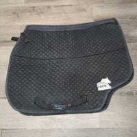 Thick Quilt Jumper Saddle Pad, fleece lined *gc/fair, v.faded, rubs, hair, clean, holey edges
