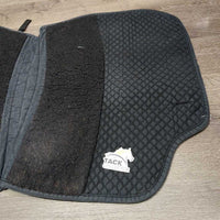 Thick Quilt Jumper Saddle Pad, fleece lined *gc/fair, v.faded, rubs, hair, clean, holey edges
