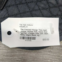 Thick Quilt Jumper Saddle Pad, fleece lined *gc/fair, v.faded, rubs, hair, clean, holey edges
