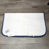 Thick Quilt Baby Saddle Pad "RMSJ" *gc, dingy, puckers, frayed edge, stains, faded
