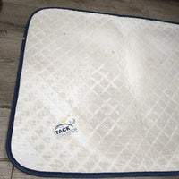 Thick Quilt Baby Saddle Pad "RMSJ" *gc, dingy, puckers, frayed edge, stains, faded
