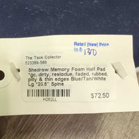 Memory Foam Half Pad *gc, dirty, resiodue, faded, rubbed, pilly & thin edges
