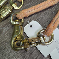 Pr Nylon - Bungee Trailer Ties, quick release, bull snap, plastic caps *fair, clean, faded, thinned spots, chews, frays, rubs, stains
