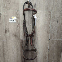 Narrow Rsd Bridle *vgc, clean, dry/stiff, tight keepers, mnr stains, creases, residue, scraped edges
