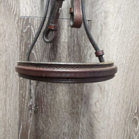 Narrow Rsd Bridle *vgc, clean, dry/stiff, tight keepers, mnr stains, creases, residue, scraped edges
