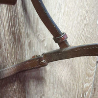 Narrow Rsd Bridle *vgc, clean, dry/stiff, tight keepers, mnr stains, creases, residue, scraped edges
