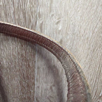Narrow Rsd Bridle *vgc, clean, dry/stiff, tight keepers, mnr stains, creases, residue, scraped edges
