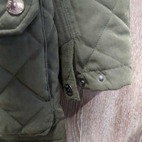 Quilt Jacket, Snaps, Corduroy Collar *xc, clean
