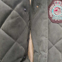 Quilt Jacket, Snaps, Corduroy Collar *xc, clean
