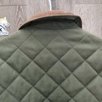 Quilt Jacket, Snaps, Corduroy Collar *xc, clean
