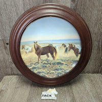 Knowles YoungBlood by Nancy Glazier Plate #10841 A, Wood Frame *vgc, mnr scuffs & scratches
