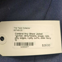 Hvy Show Jacket *gc/fair, dirty?stains, snags, rubs, pilly edges, v.pilly cuffs, older
