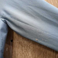 JUNIORS LS Sun Shirt, 1/4 Zip Up, Mesh Sleeves *gc/fair, v.rubbed & pilly, broken elastics, snags
