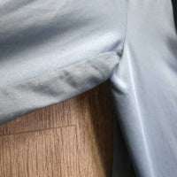JUNIORS LS Sun Shirt, 1/4 Zip Up, Mesh Sleeves *gc/fair, v.rubbed & pilly, broken elastics, snags
