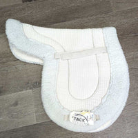Fitted Fleece Hunter Pad *gc, clean, dingy, clumpy, puckers, mnr hair, threads, unstitched, stains
