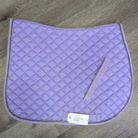 Quilt Jumper Pad, aftermarket x2 bling, piping *gc, clean, faded, pills, holey edges, mnr stains, curled edge, puckers, hair, threads
